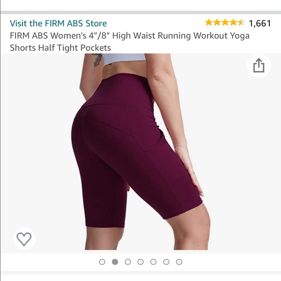 Biker Shorts- Maroon High Waisted XL (Amazon) - Picture 3 of 3